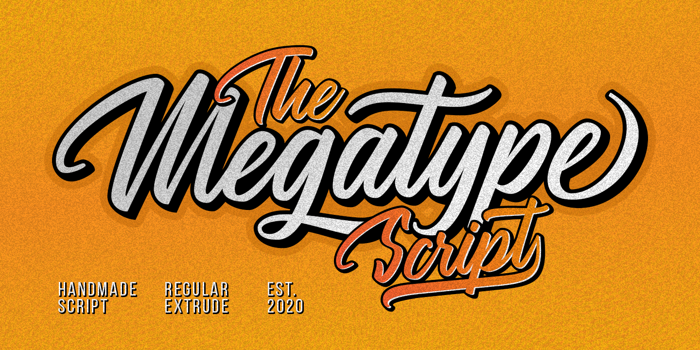 Пример шрифта Megatype Script